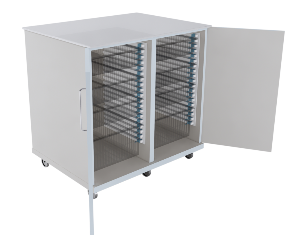 BU455-DM-D - Mobile Double Base Unit with door