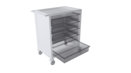 HT-01-PC-ENCLOSED - Mobile HTM71 storage trolley